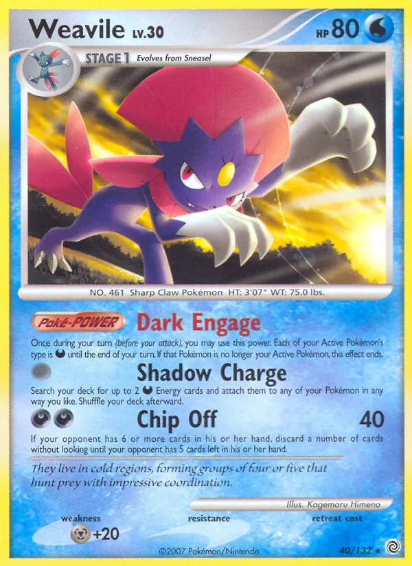 Weavile #40 – Secret Wonders card