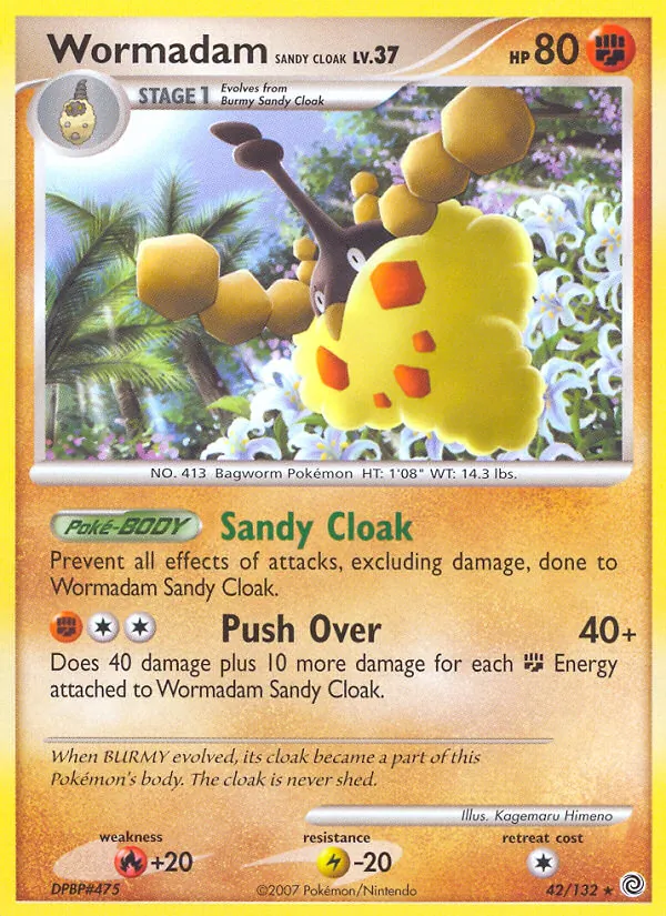 Wormadam Sandy Cloak #42 – Secret Wonders card