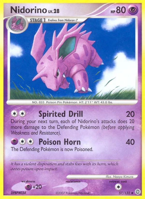 Nidorino #57 – Secret Wonders card