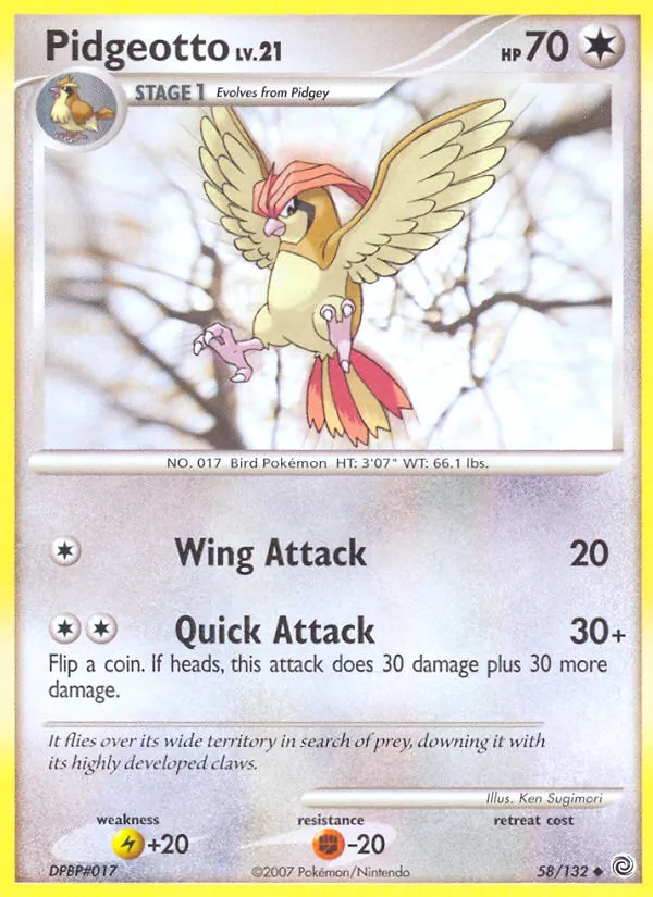 Pidgeotto #58 – Secret Wonders card