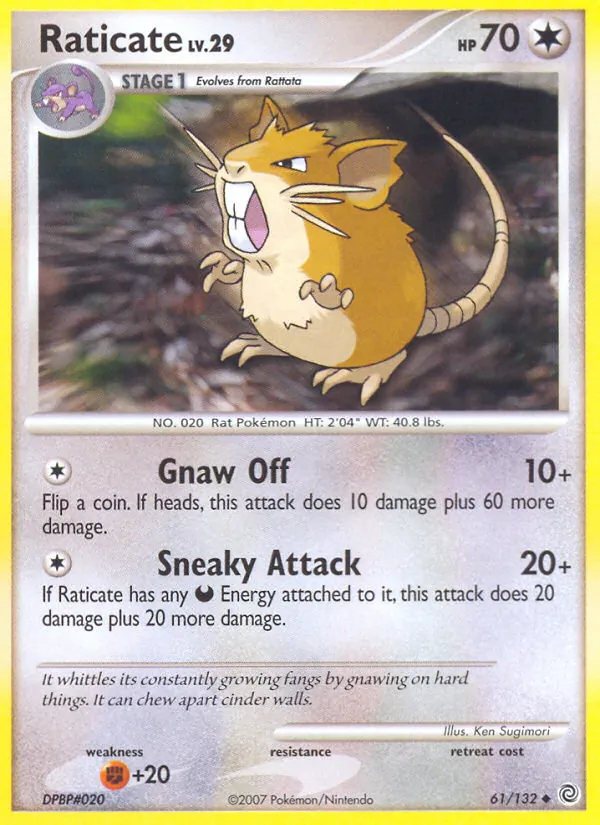 Raticate #61 – Secret Wonders card