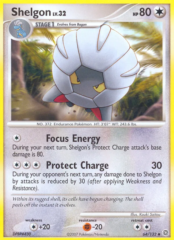 Shelgon #64 – Secret Wonders card