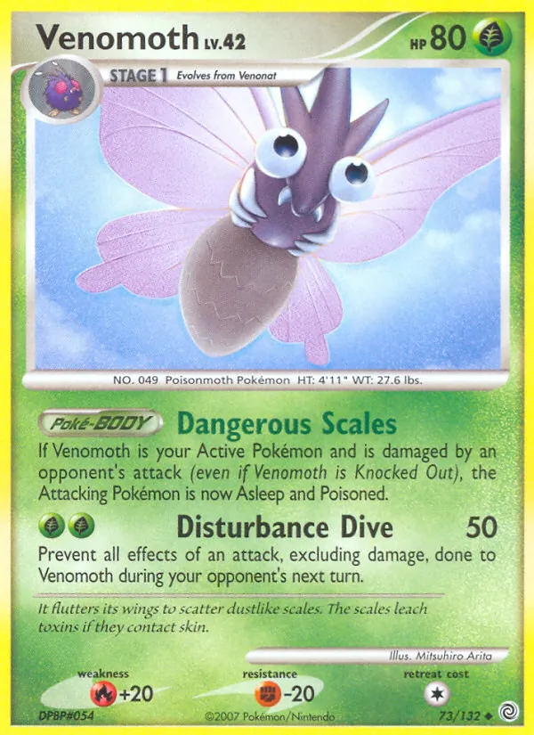 Venomoth #73 – Secret Wonders card