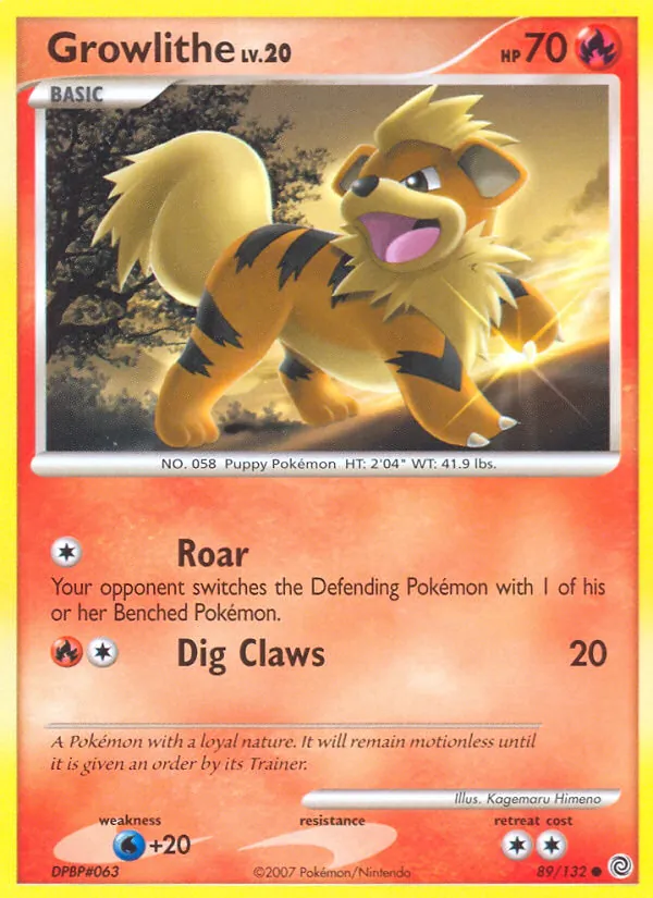 Growlithe #89 – Secret Wonders card