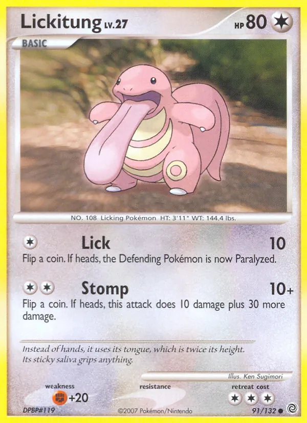 Lickitung #91 – Secret Wonders card
