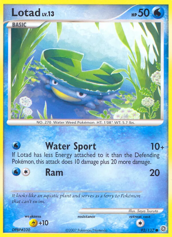 Lotad #92 – Secret Wonders card