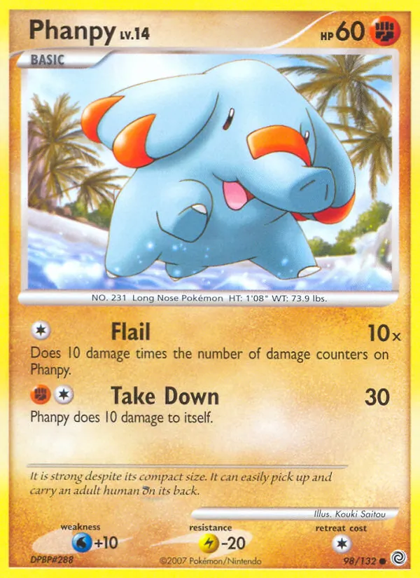 Phanpy #98 – Secret Wonders card