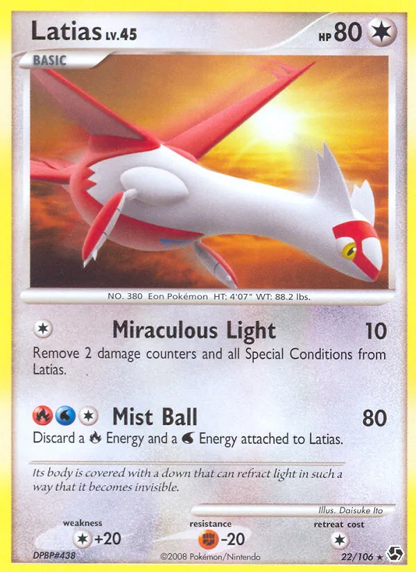 Latias #22 – Great Encounters card