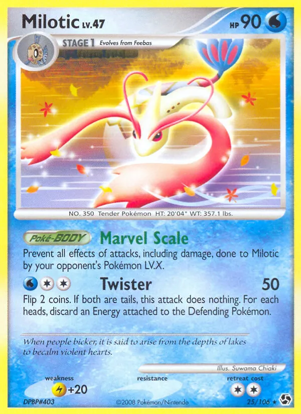 Milotic #25 – Great Encounters card