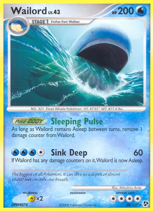 Wailord #30 – Great Encounters card