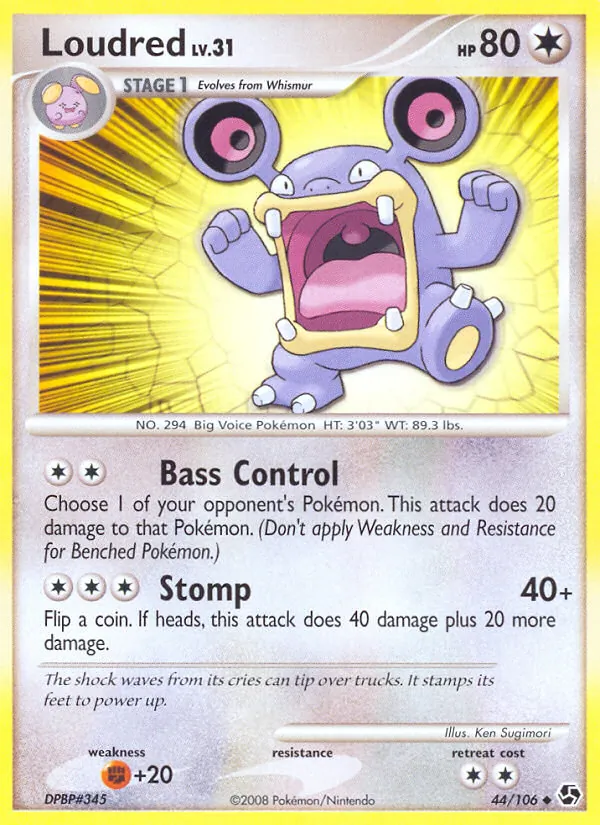 Loudred #44 – Great Encounters card