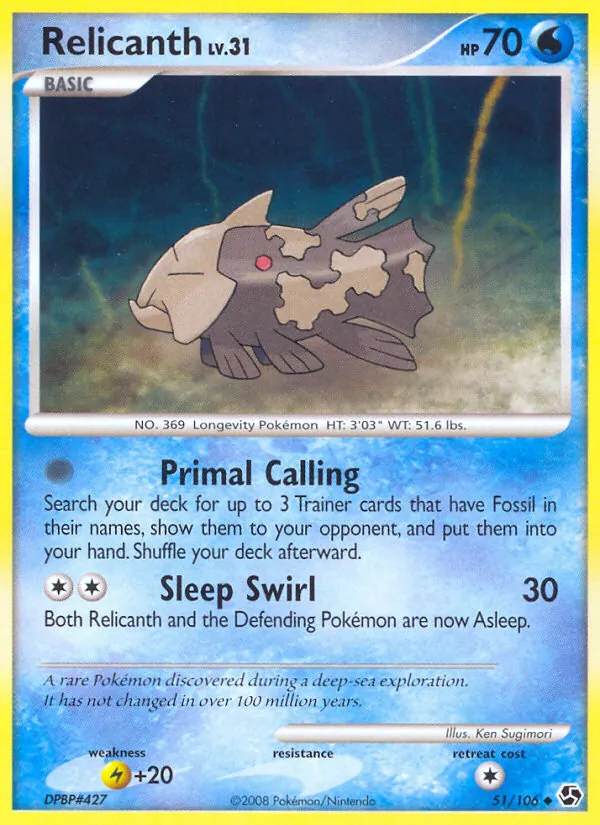 Relicanth #51 – Great Encounters card