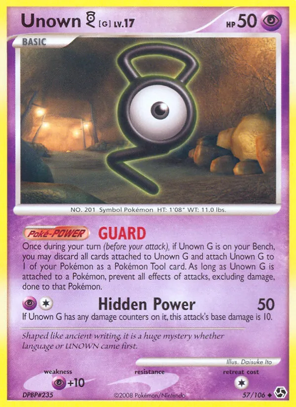 Unown G #57 – Great Encounters card