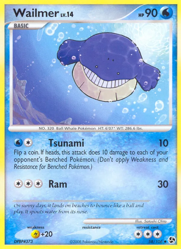 Wailmer #58 – Great Encounters card