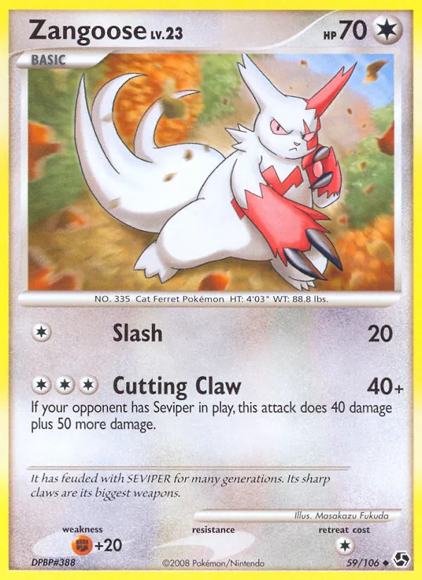 Zangoose #59 – Great Encounters card