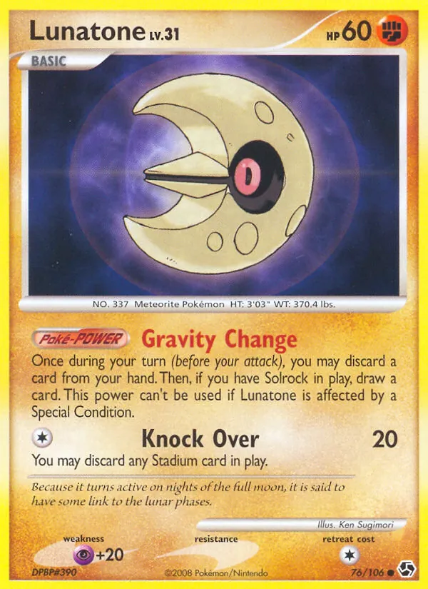 Lunatone #76 – Great Encounters card