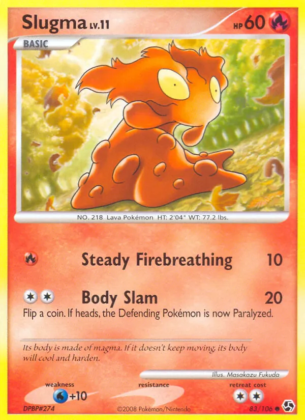 Slugma #83 – Great Encounters card