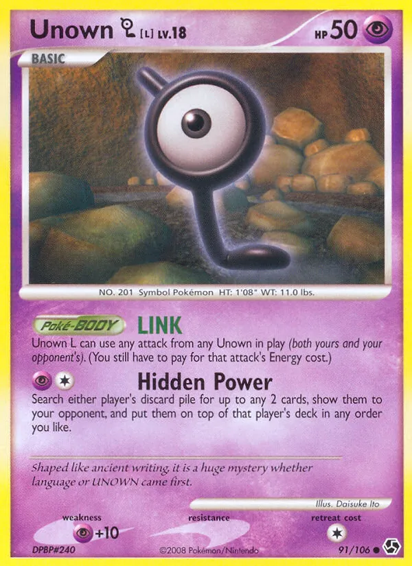 Unown L #91 – Great Encounters card