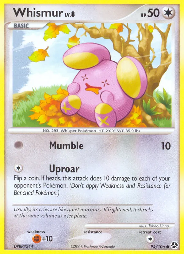 Whismur #94 – Great Encounters card
