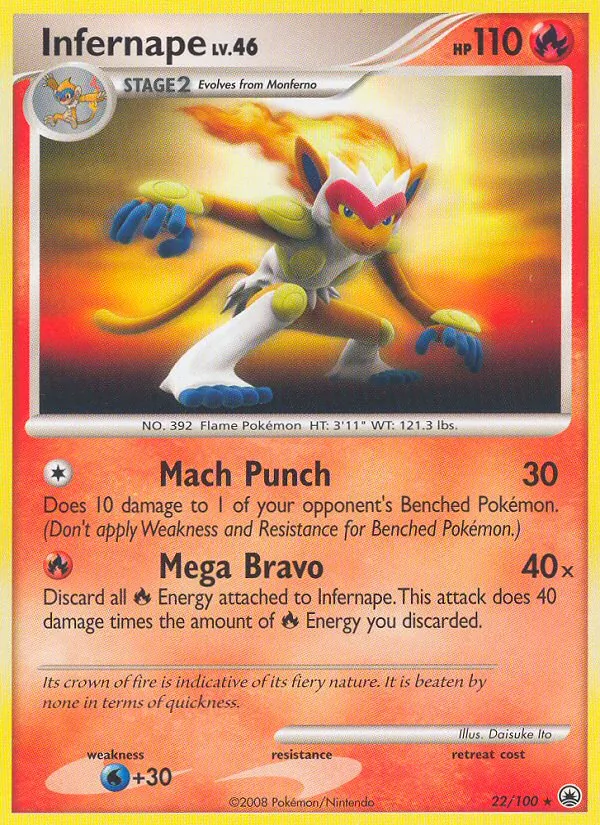 Infernape #22 – Majestic Dawn card