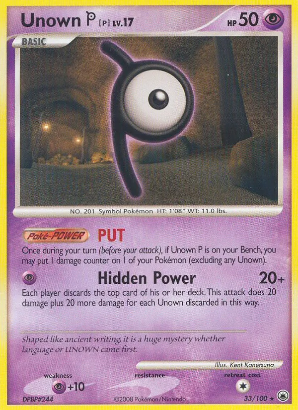 Unown P #33 – Majestic Dawn card