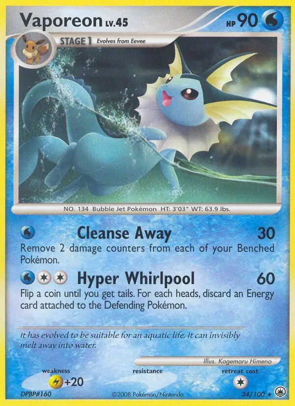 Vaporeon #34 – Majestic Dawn card