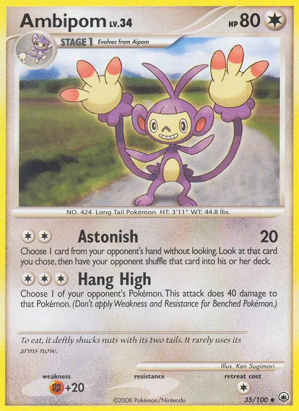 Ambipom #35 – Majestic Dawn card