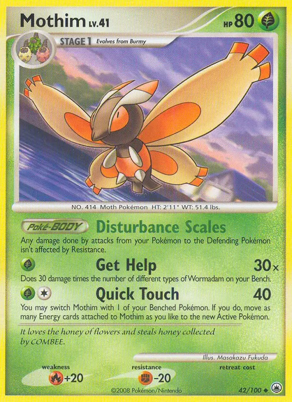 Mothim #42 – Majestic Dawn card