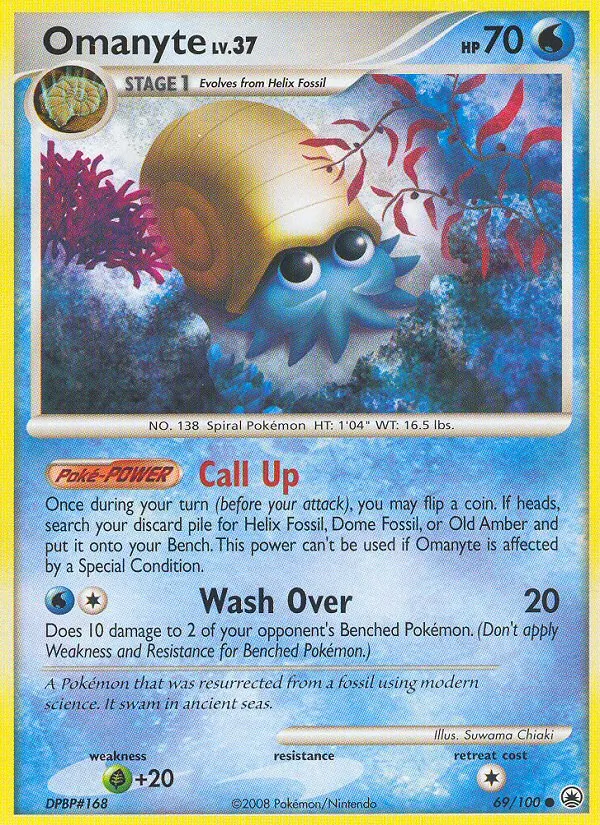Omanyte #69 – Majestic Dawn card