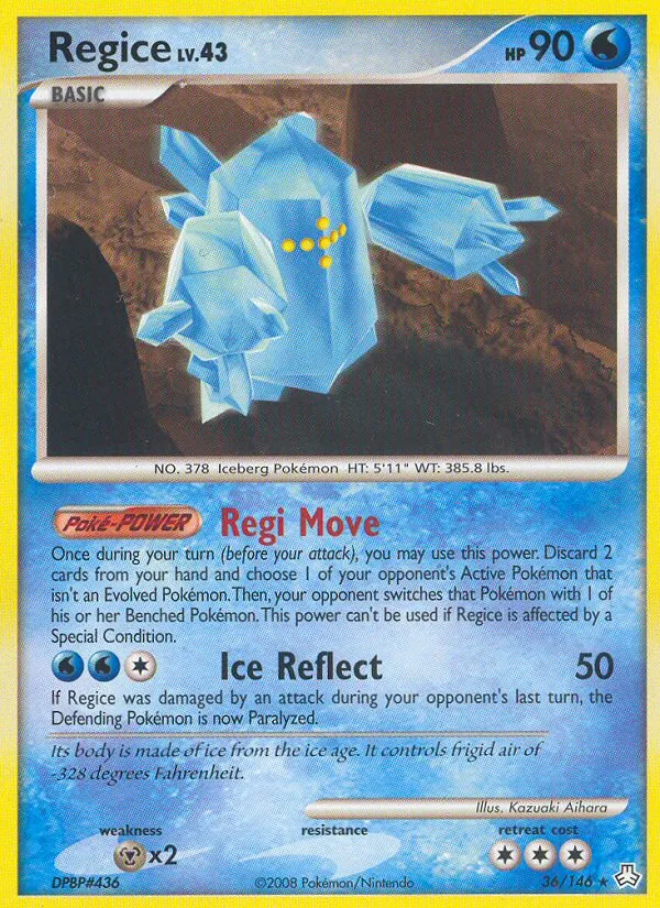 Regice #36 – Legends Awakened card