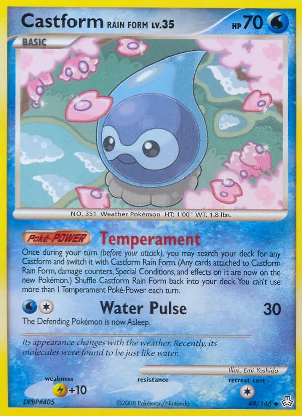 Castform Rain Form #49 – Legends Awakened card