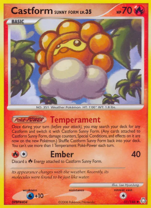 Castform Sunny Form #51 – Legends Awakened card