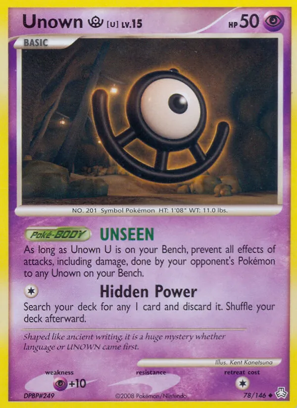 Unown U #78 – Legends Awakened card