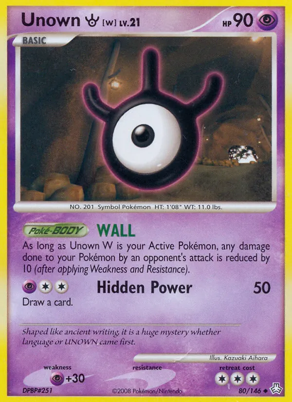 Unown W #80 – Legends Awakened card
