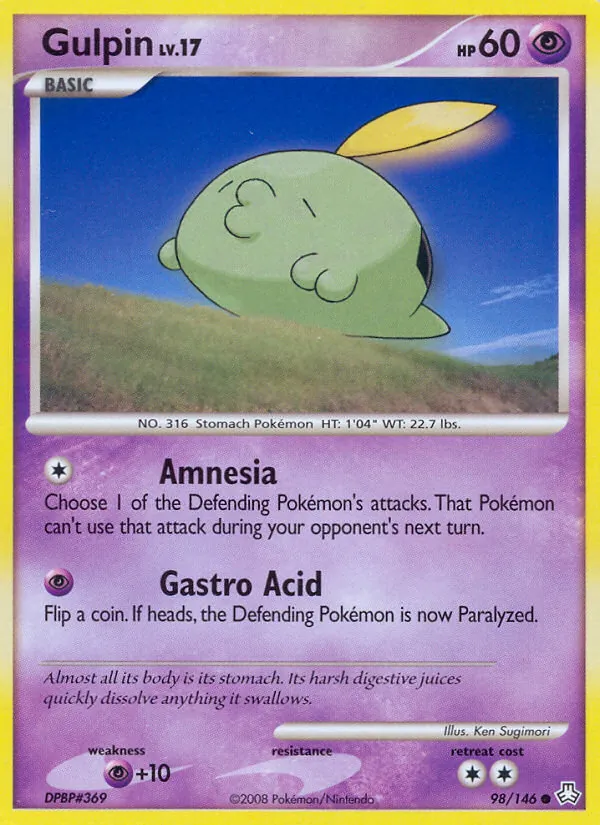 Gulpin #98 – Legends Awakened card