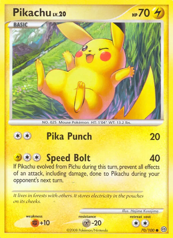 Pikachu #70 – Stormfront card
