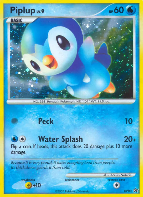 Piplup #DP03 – DP Black Star Promos card