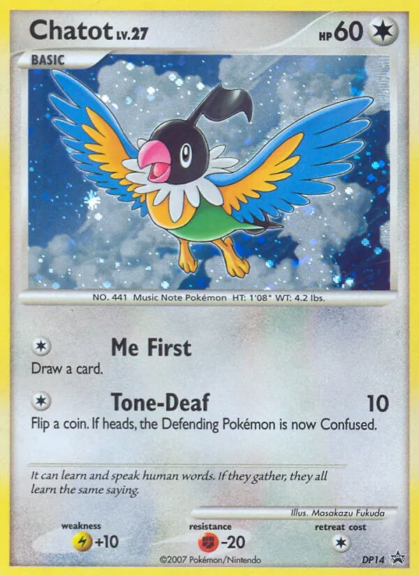 Chatot #DP14 – DP Black Star Promos card