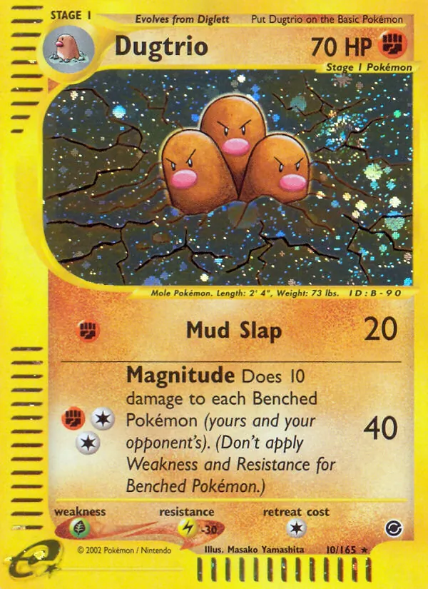 Dugtrio #10 – Expedition Base Set card