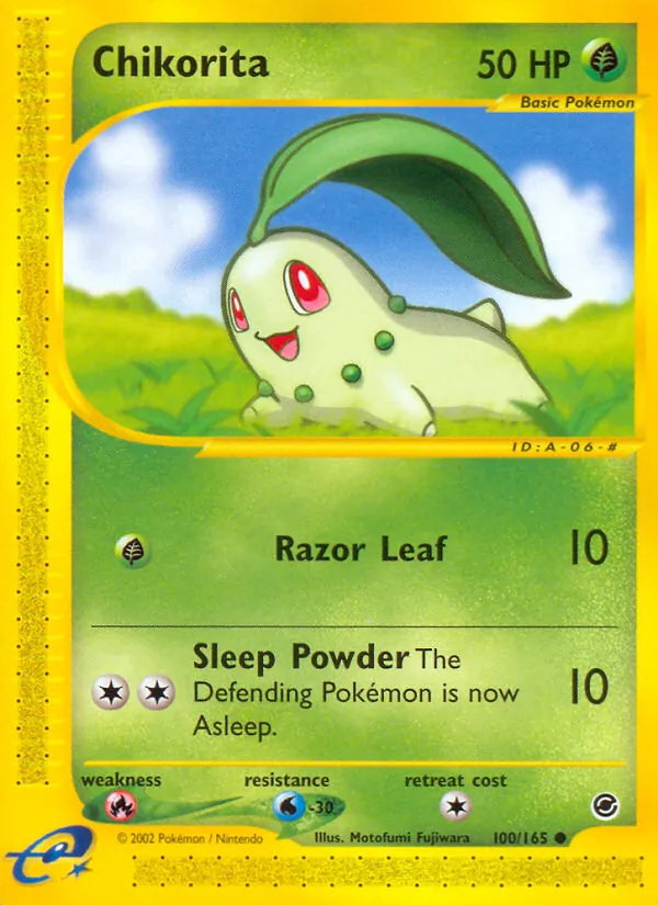 Chikorita #100 – Expedition Base Set card