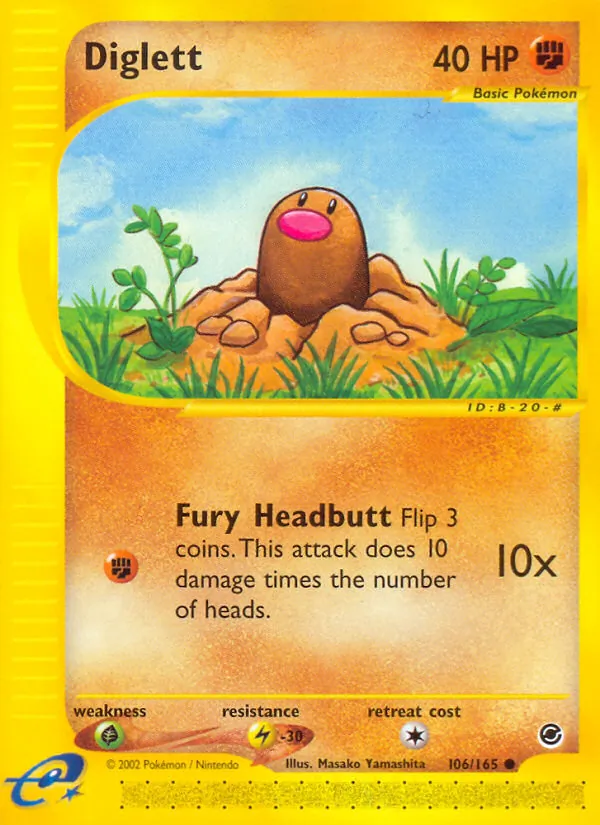 Diglett #106 – Expedition Base Set card