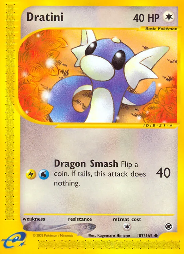 Dratini #107 – Expedition Base Set card