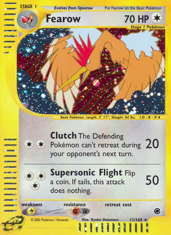 Fearow #11 – Expedition Base Set card