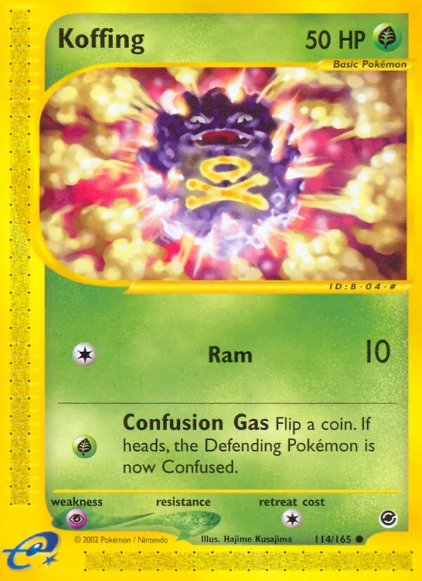 Koffing #114 – Expedition Base Set card