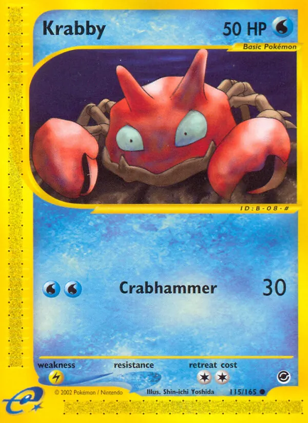 Krabby #115 – Expedition Base Set card