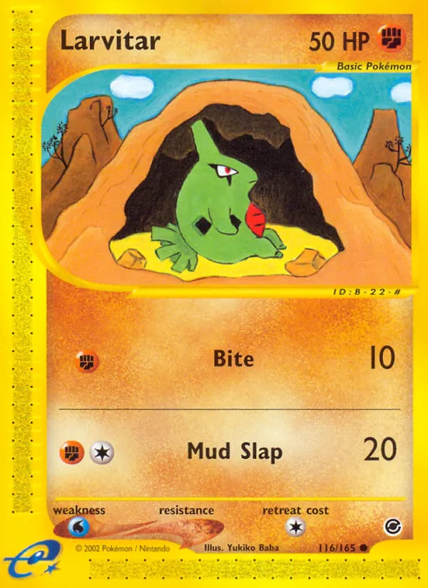 Larvitar #116 – Expedition Base Set card