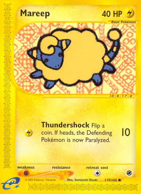 Mareep #119 – Expedition Base Set card