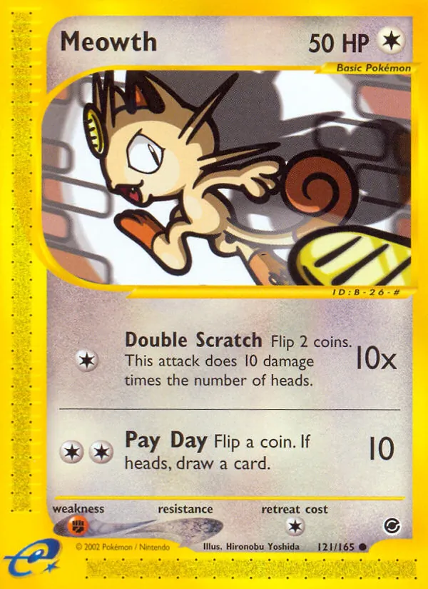Meowth #121 – Expedition Base Set card
