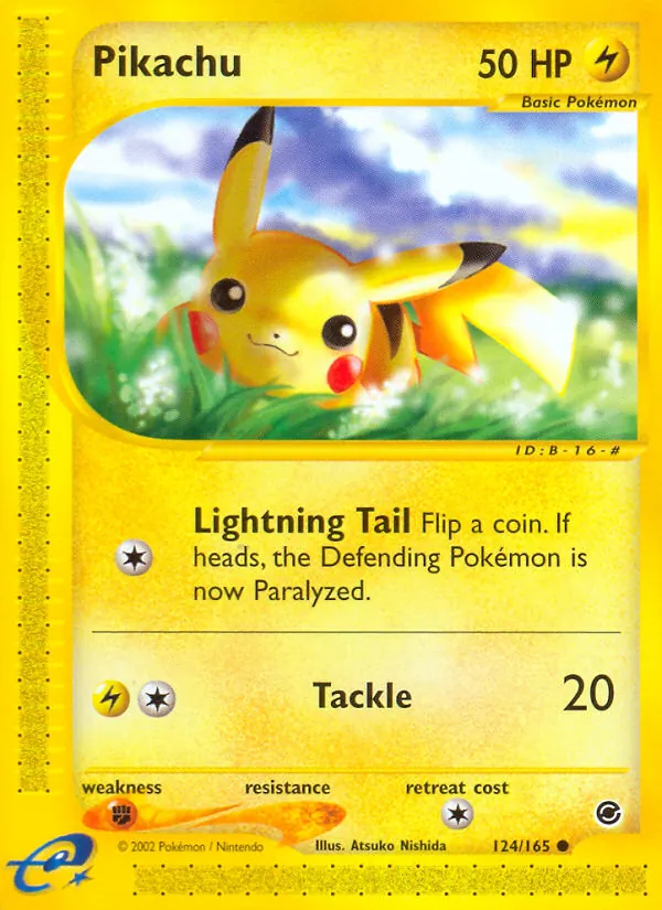 Pikachu #124 – Expedition Base Set card