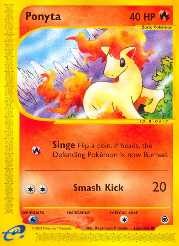 Ponyta #126 – Expedition Base Set card